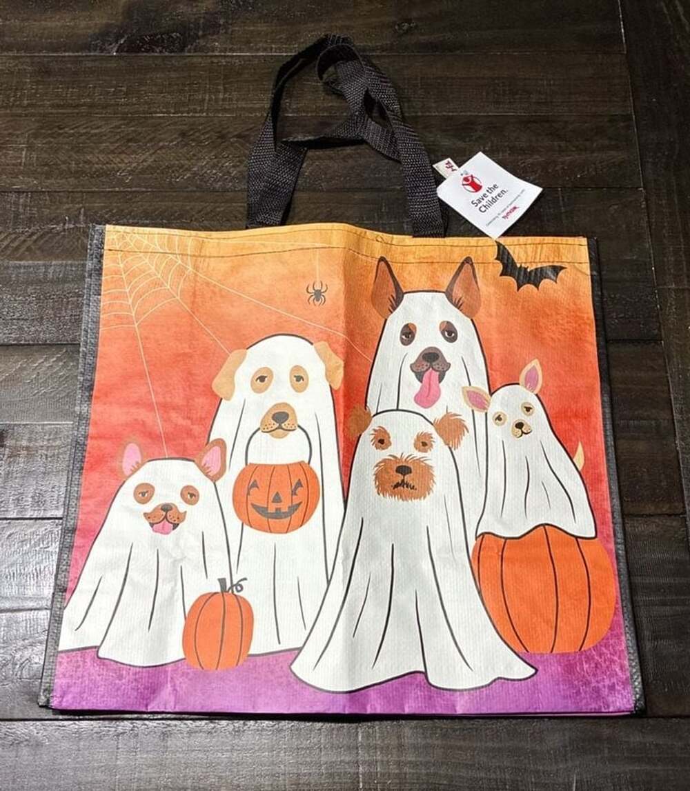 TJ Maxx Halloween Ghost Dogs Reusable Shopping Bag